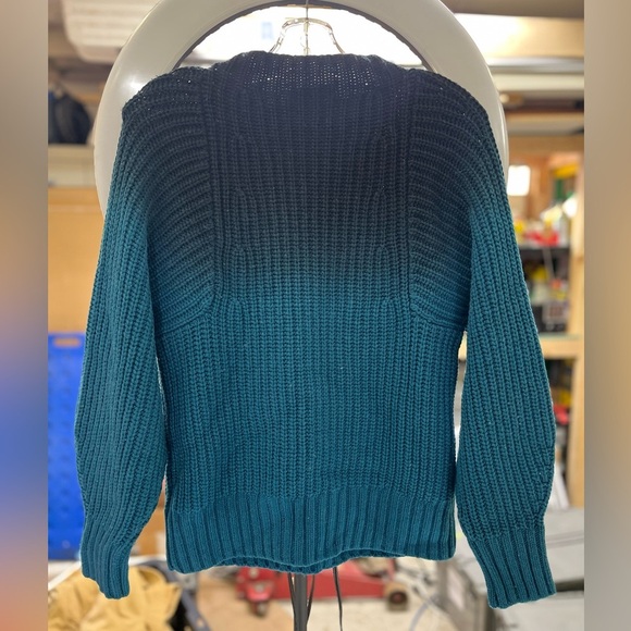 Equipment Ombre Karilena Sweater Black/Blue Wool Knit - Picture 7 of 16